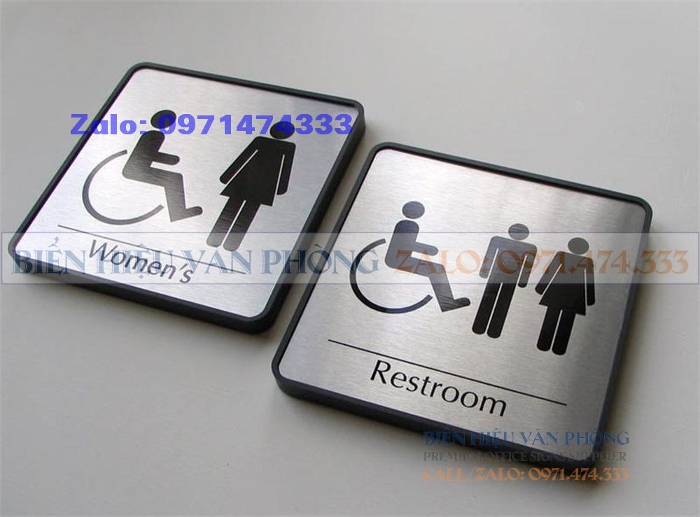 Biển phòng vệ sinh, Biển phòng WC, Bảng phòng Toilet, Bảng phòng Restroom