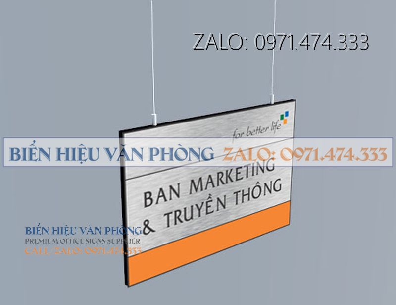 Biển treo trần văn phòng, Biển tên phòng thả trần,