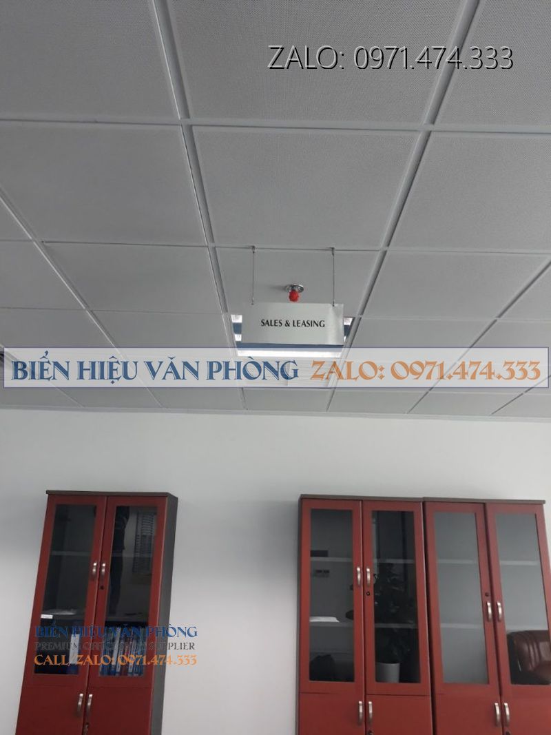 Biển treo trần văn phòng, Biển tên phòng thả trần,