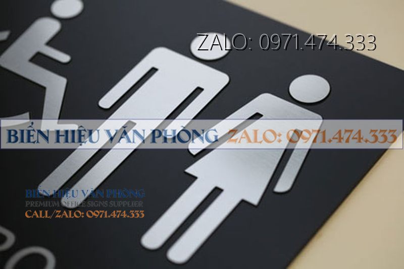 Biển nhà vệ sinh kim loại, Bảng restroom mặt đồng