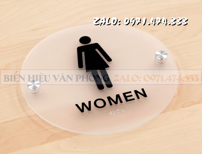 Biển phòng vệ sinh hình tròn, Toilet mica trong hình tròn