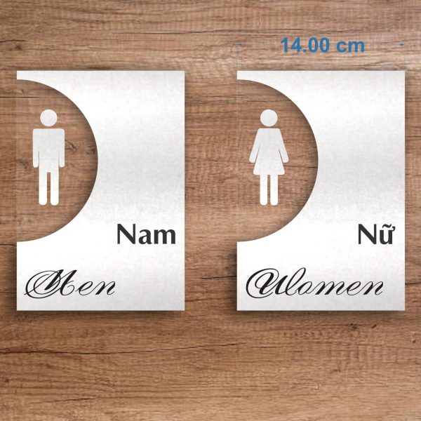 Biển vệ sinh Men Women, Bảng wc hình nam nữ