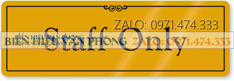 Biển khu vực nhân viên, Biển Staff Only, Bảng chỉ cho nhân viên