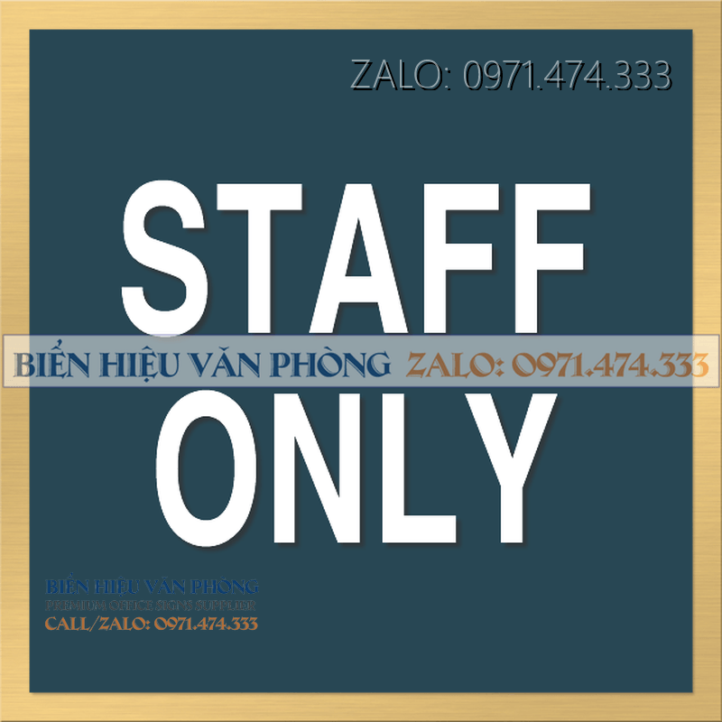 Biển khu vực nhân viên, Biển Staff Only, Bảng chỉ cho nhân viên