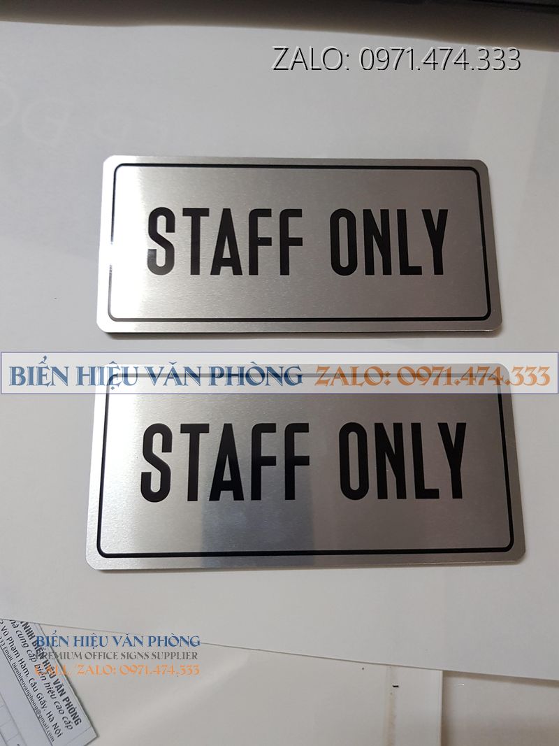 Biển khu vực nhân viên, Biển Staff Only, Bảng chỉ cho nhân viên
