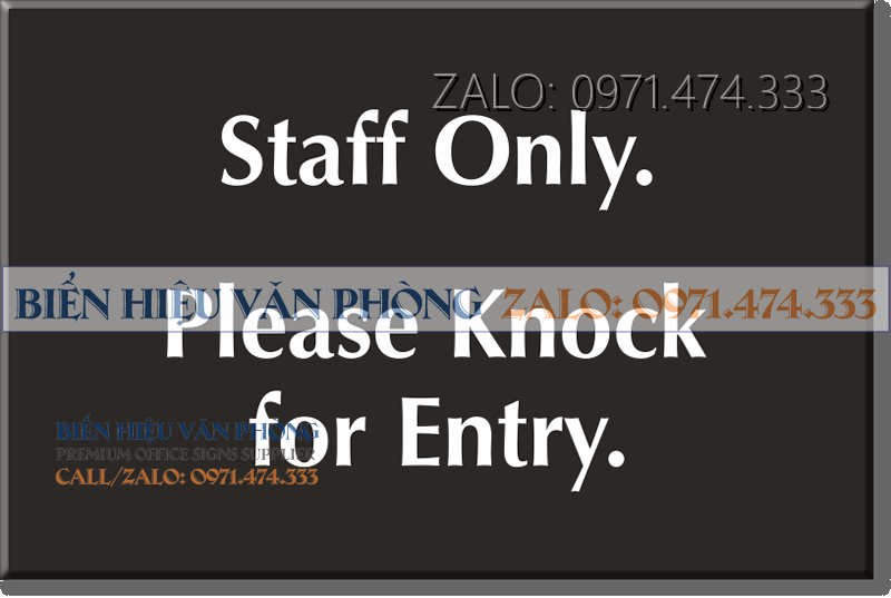Biển khu vực nhân viên, Biển Staff Only, Bảng chỉ cho nhân viên