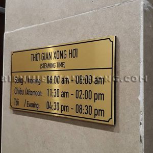 Biển thời gian xông hơi gắn phòng Gym, Spa, Fitness