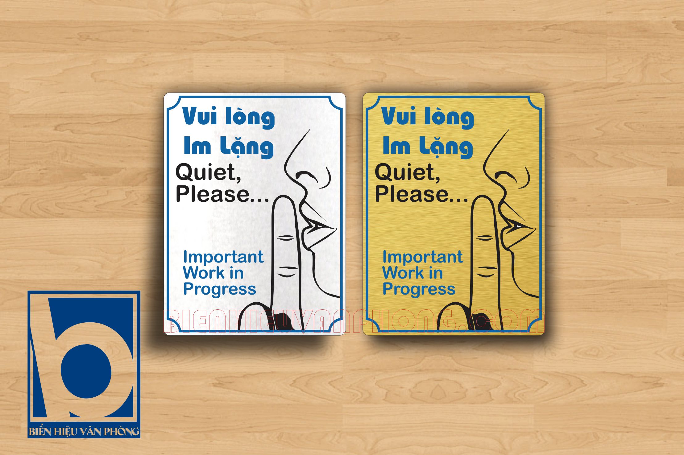 Biển xin giữ Im lặng, bảng vui lòng giữ im lặng, bảng chú ý trật tự,