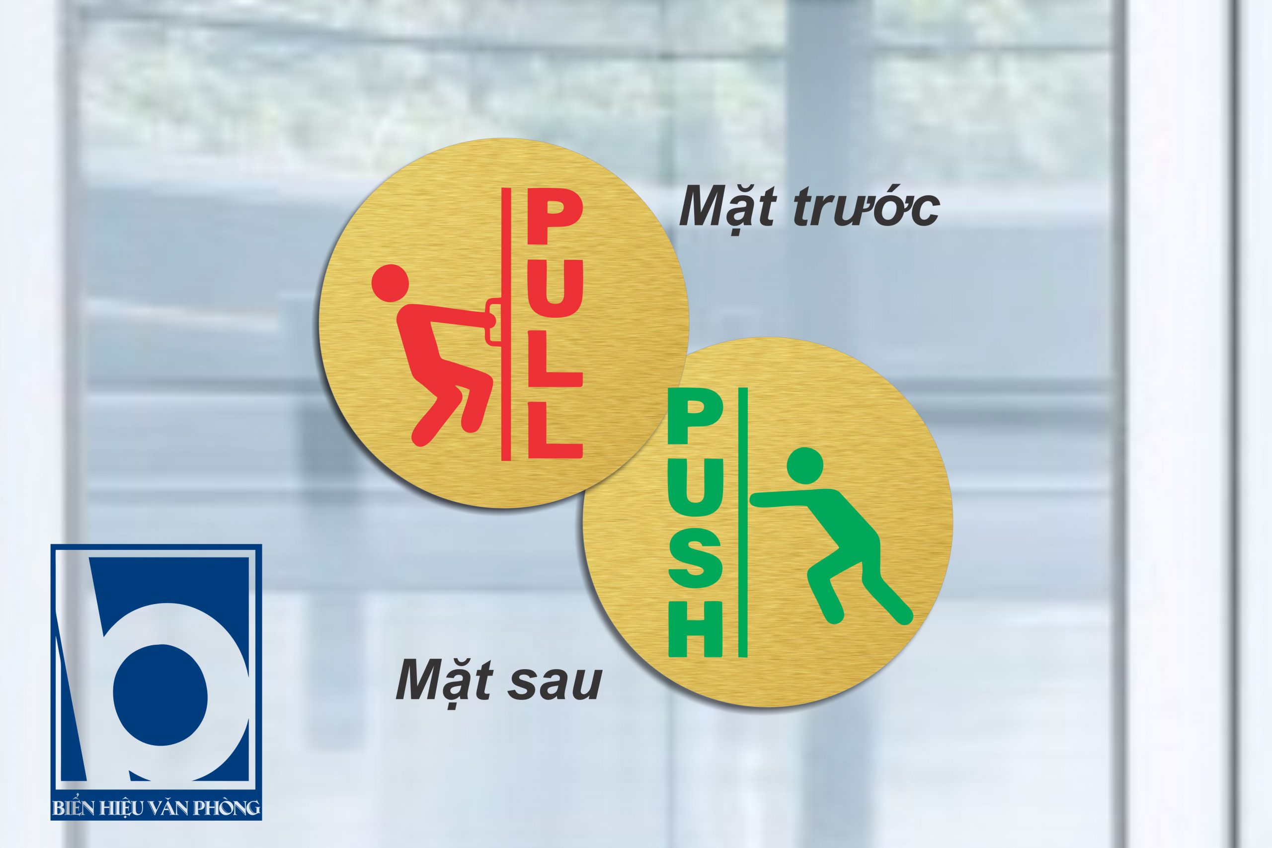 Biển Push & Pull gắn cửa