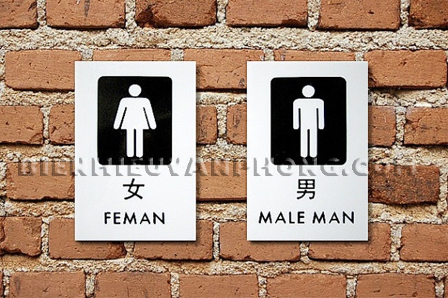 Biển phòng toilet tiếng Nhật - Anh