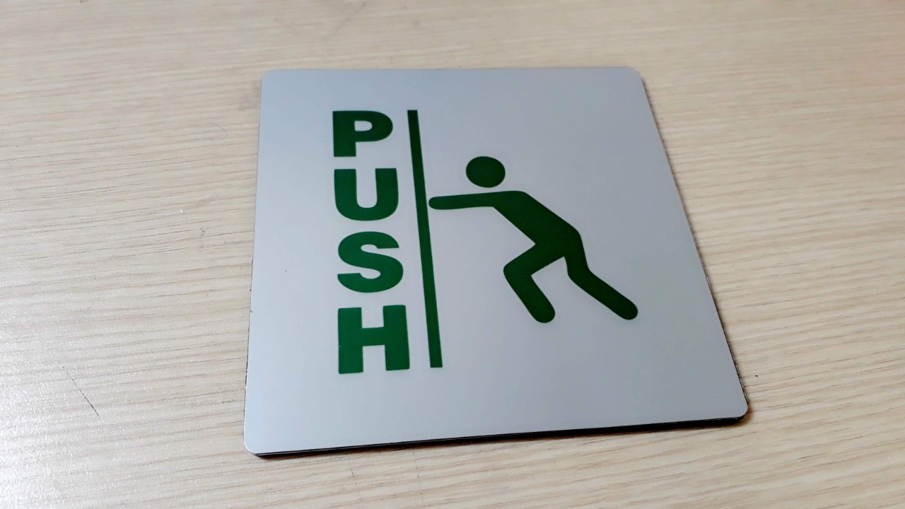 Biển Push & Pull gắn cửa