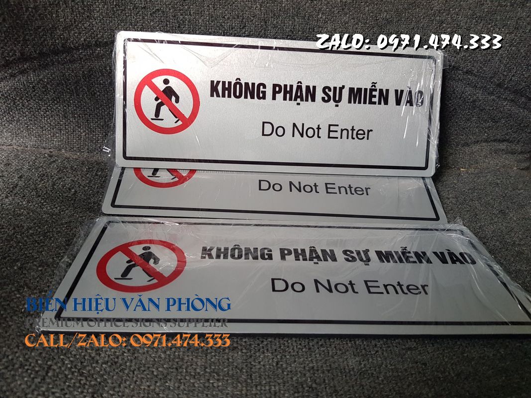 Biển không phận sự miễn vào, Bảng cấm đi vào