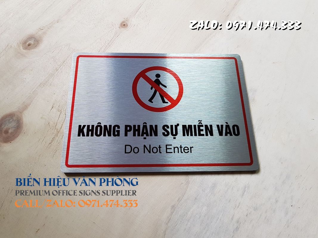 Biển không phận sự miễn vào, Bảng cấm đi vào