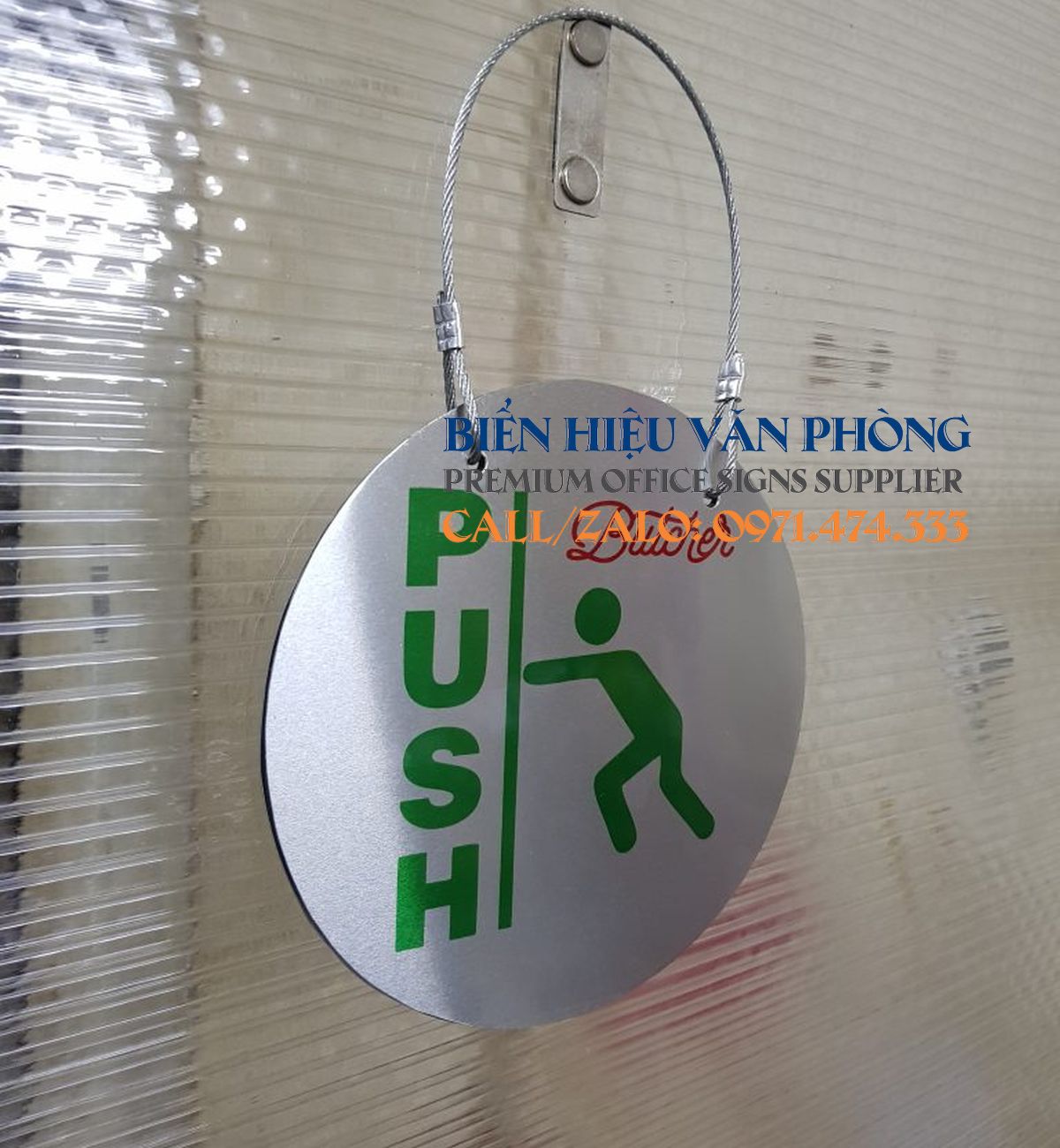 Sticker Pull - Push treo tay nắm cửa 2 mặt. Sticker Kéo - đẩy