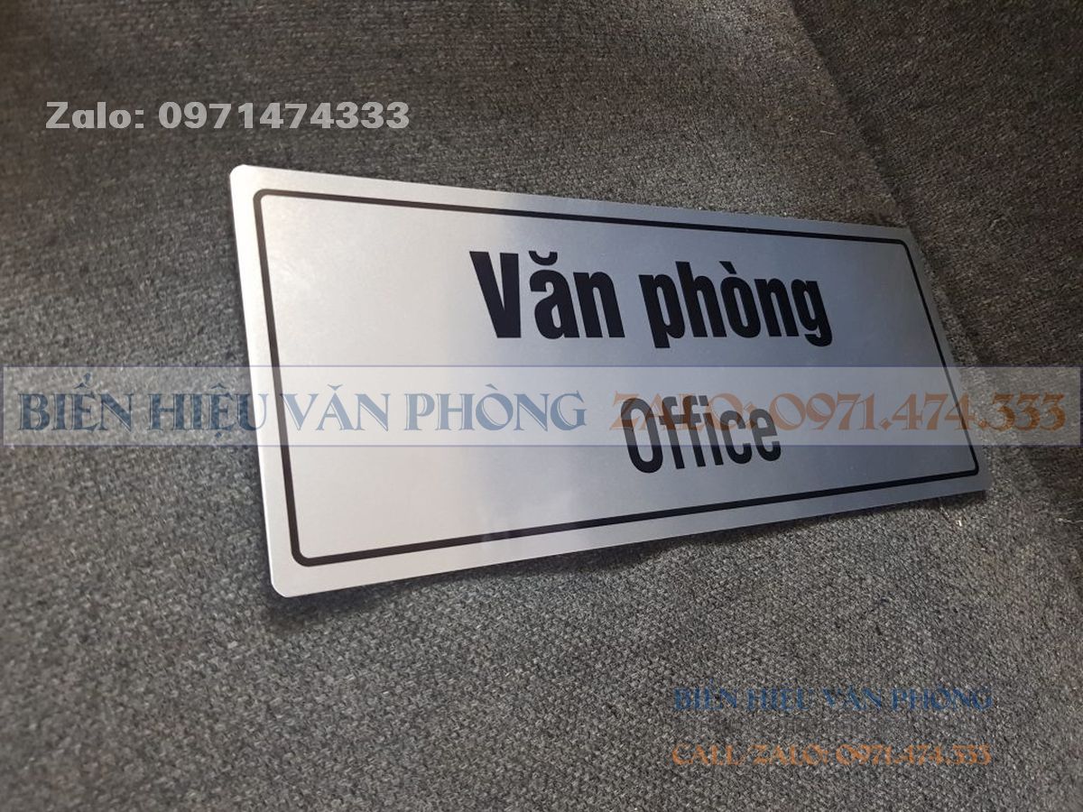 Biển nhôm gắn cửa, biển phòng ban nhôm