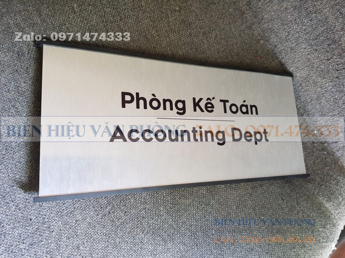 Biển nhôm gắn cửa, biển phòng ban nhôm