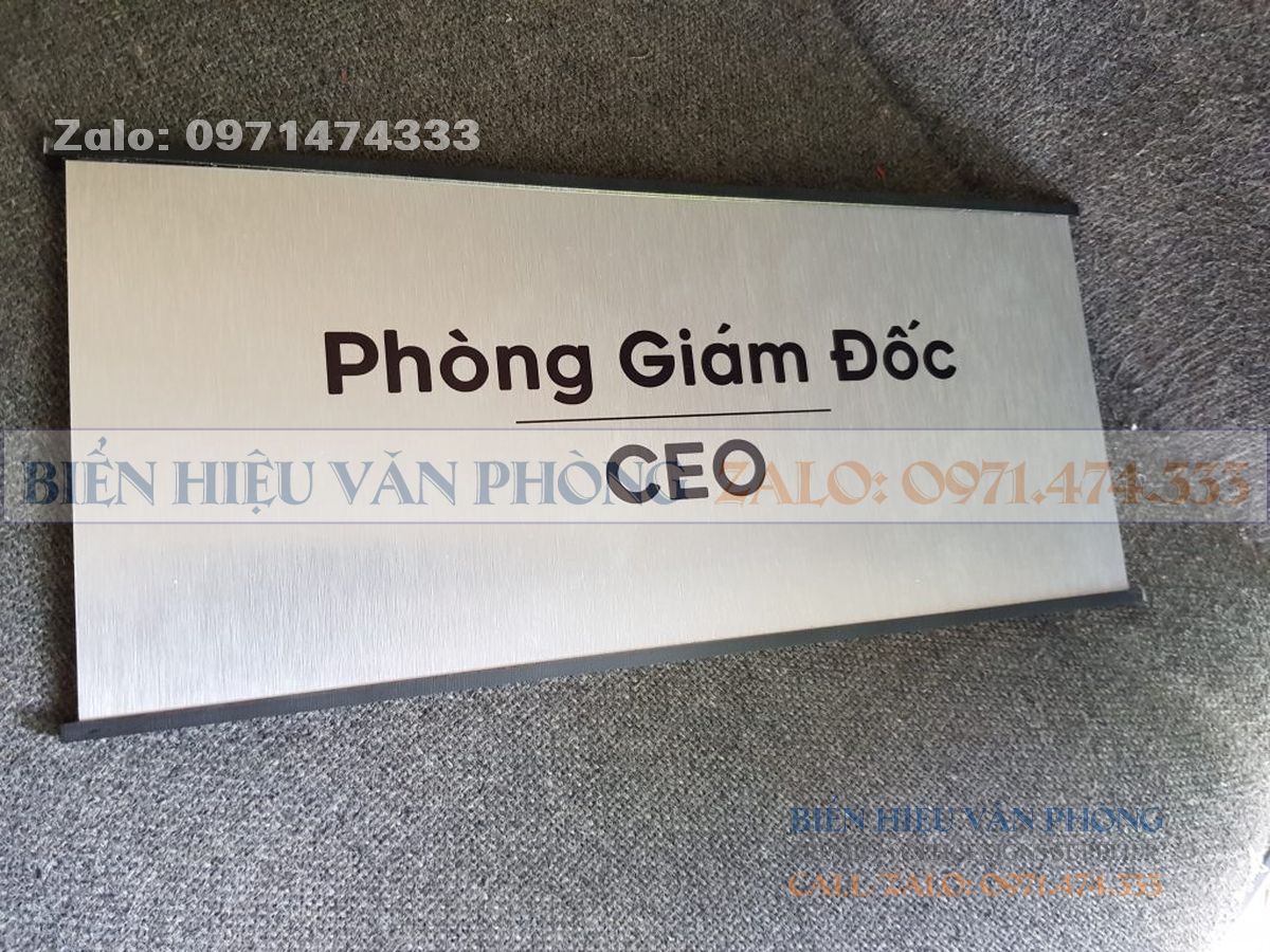 Biển nhôm gắn cửa, biển phòng ban nhôm
