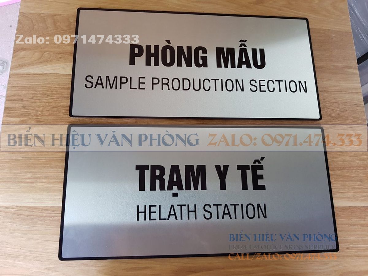 Biển nhôm gắn cửa, biển phòng ban nhôm
