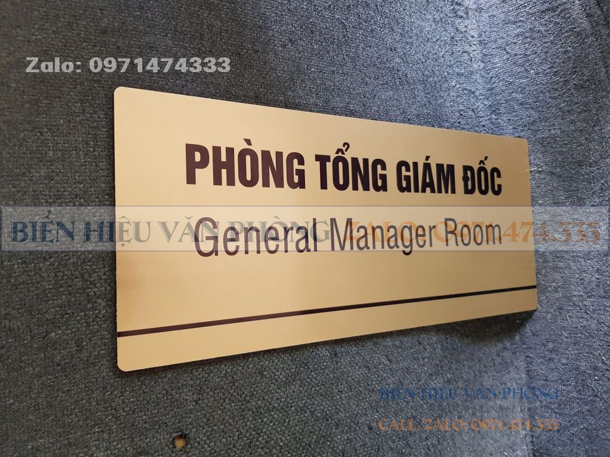 Biển nhôm gắn cửa, biển phòng ban nhôm