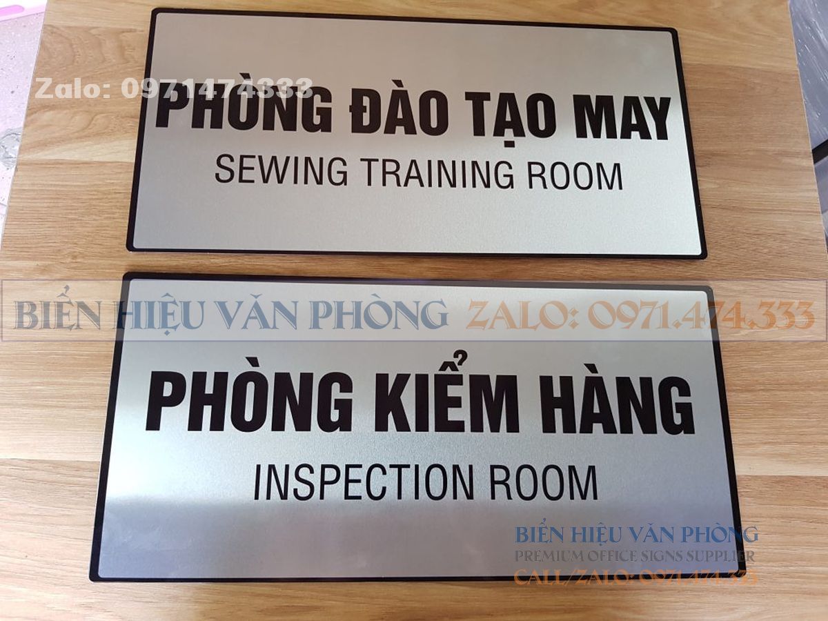 Biển nhôm gắn cửa, biển phòng ban nhôm