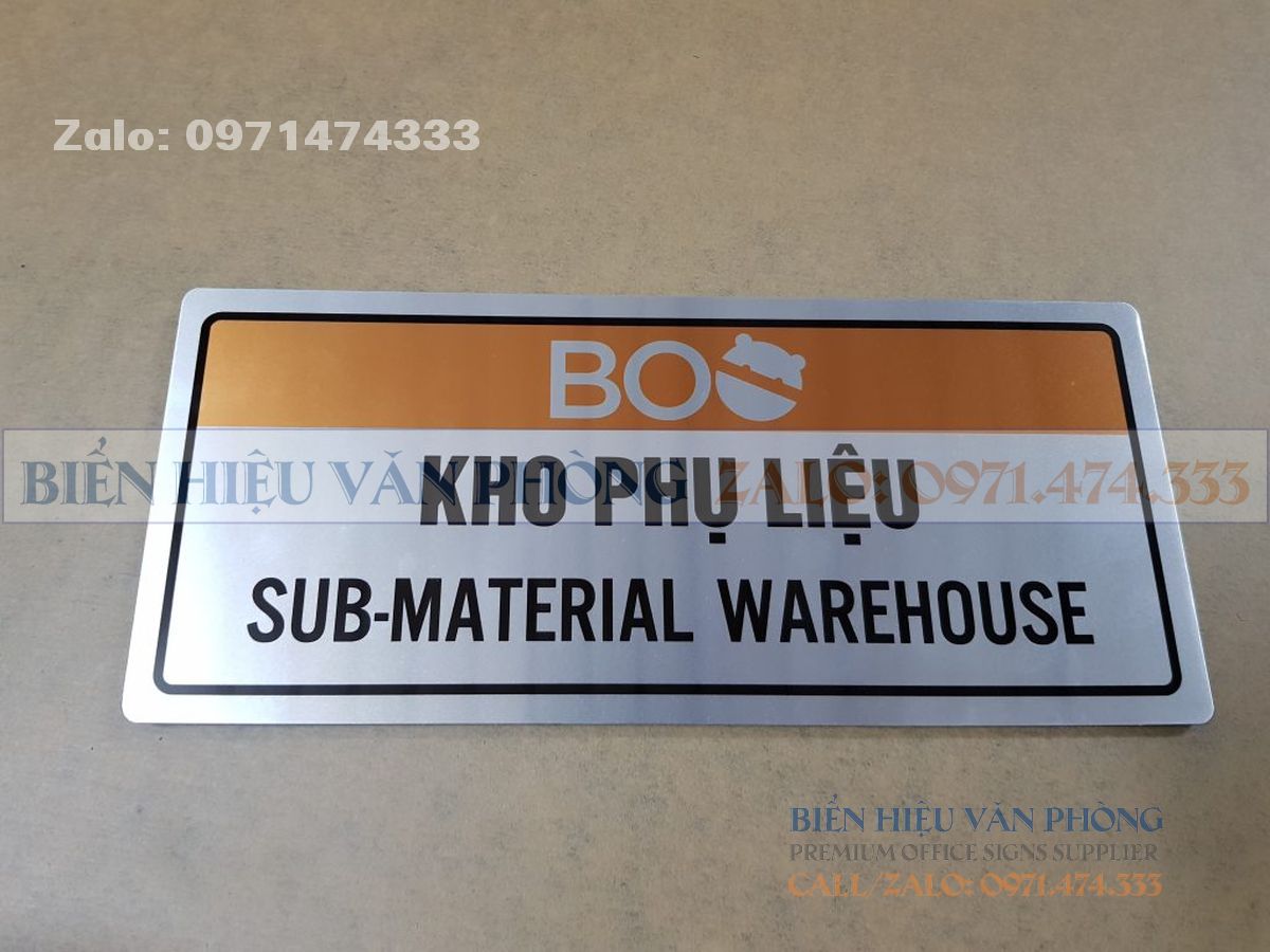 Biển nhôm gắn cửa, biển phòng ban nhôm