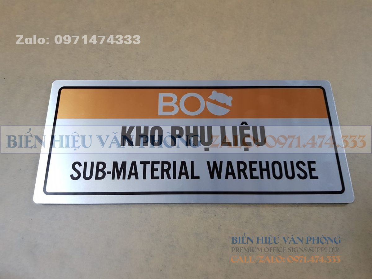 Biển nhôm gắn cửa, biển phòng ban nhôm