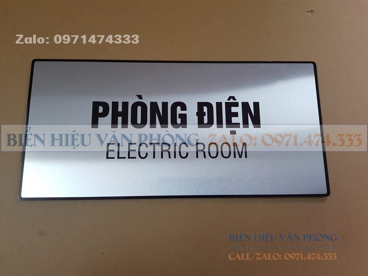 Biển nhôm gắn cửa, biển phòng ban nhôm