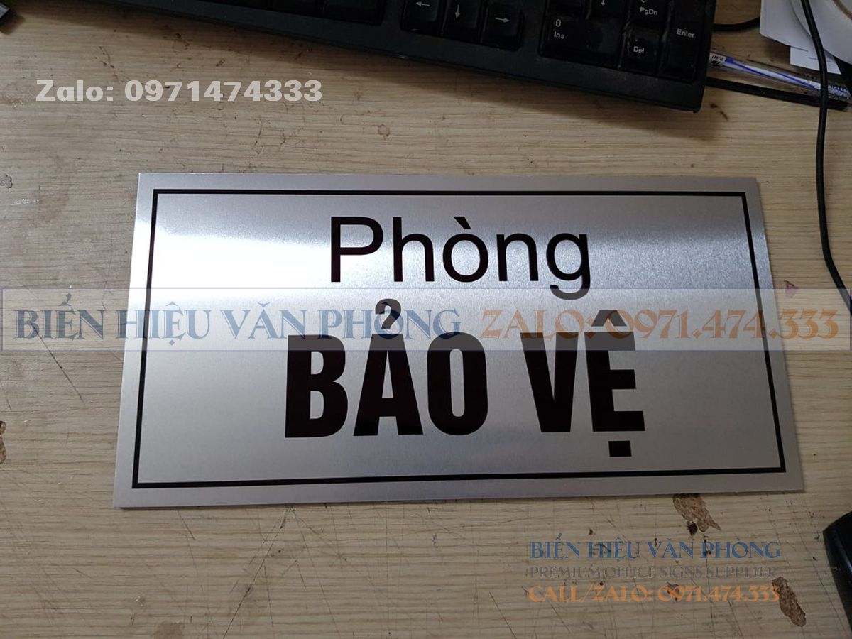 Biển nhôm gắn cửa, biển phòng ban nhôm