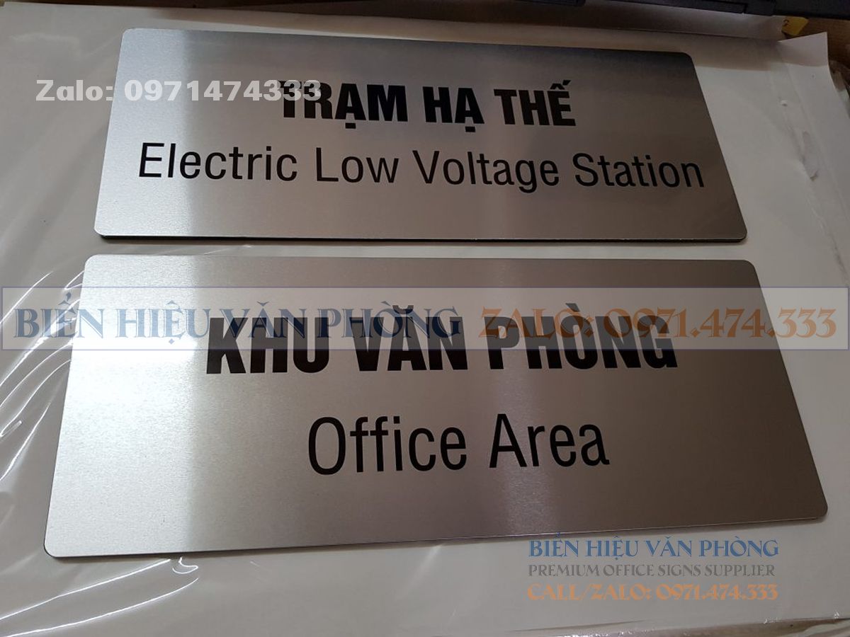 Biển nhôm gắn cửa, biển phòng ban nhôm