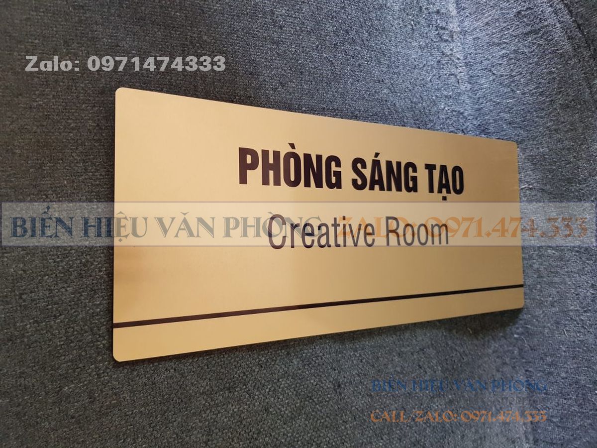 Biển nhôm gắn cửa, biển phòng ban nhôm