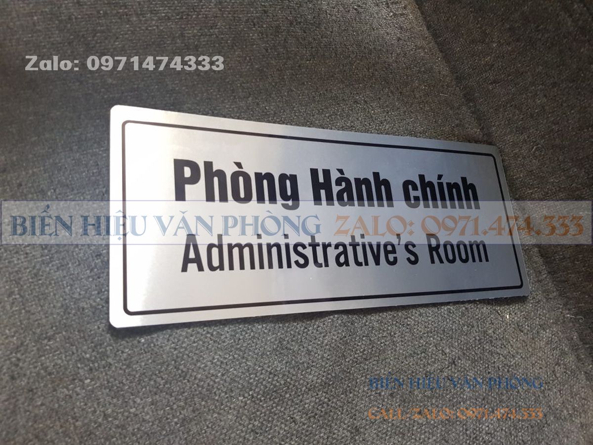 Biển nhôm gắn cửa, biển phòng ban nhôm