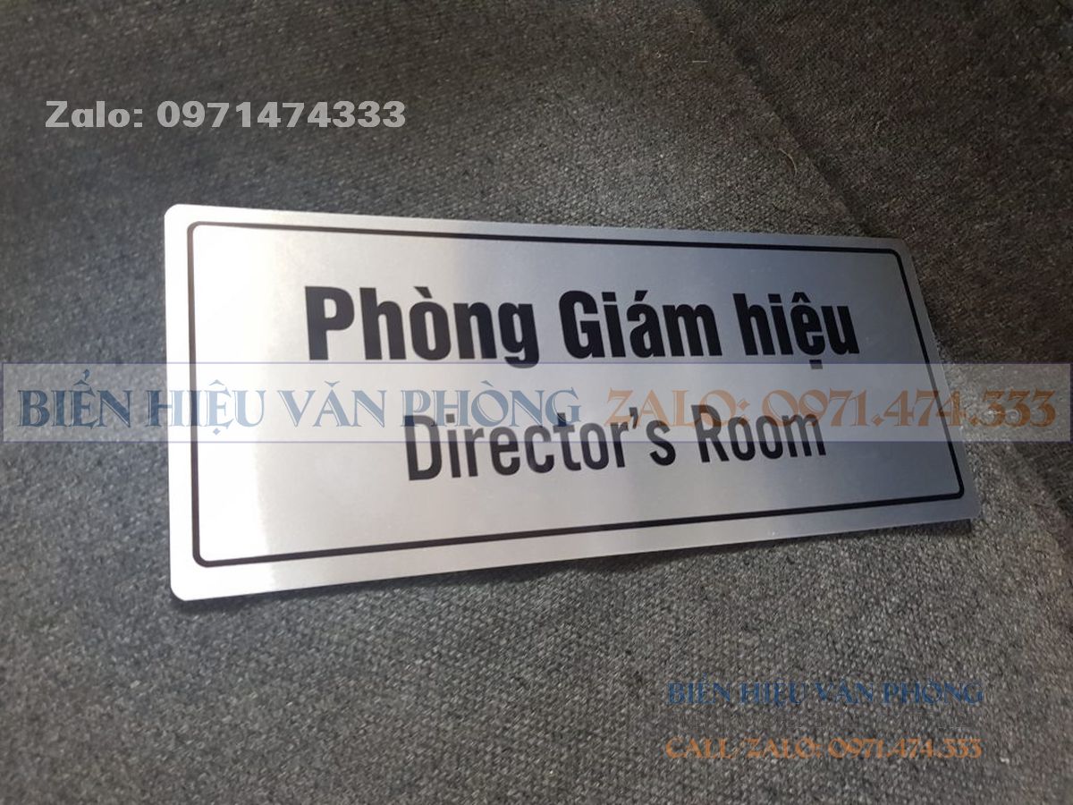 Biển nhôm gắn cửa, biển phòng ban nhôm