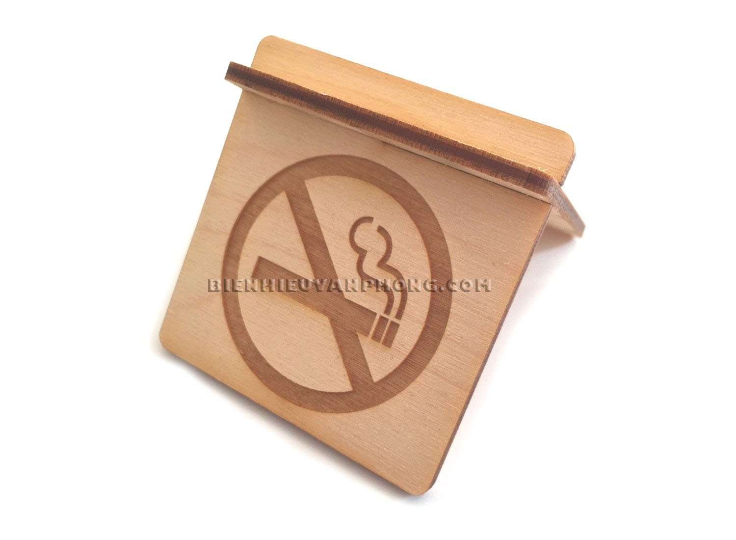 Bảng Cấm hút thuốc gỗ, Biển No Smoking gỗ