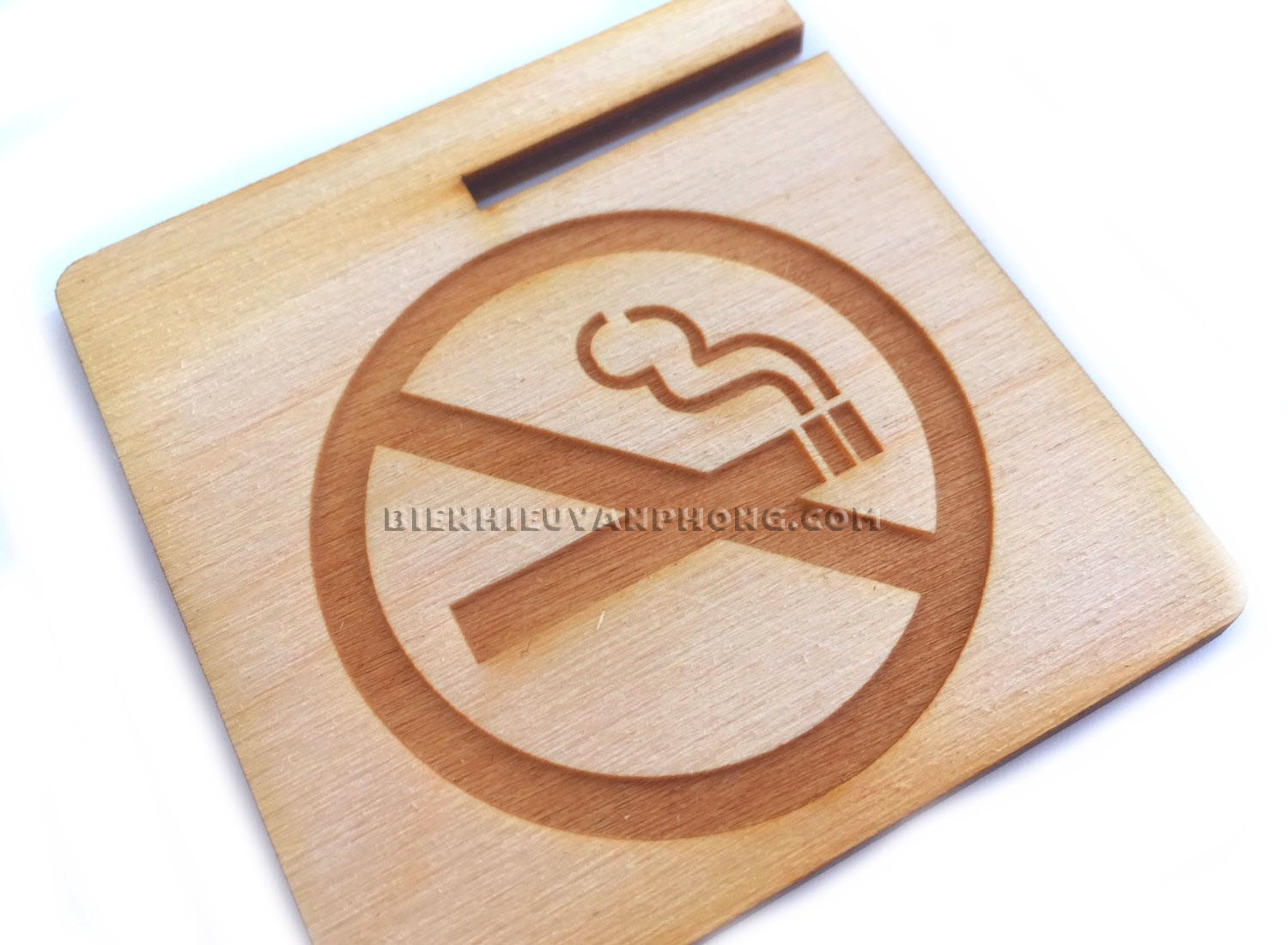 Bảng Cấm hút thuốc gỗ, Biển No Smoking gỗ