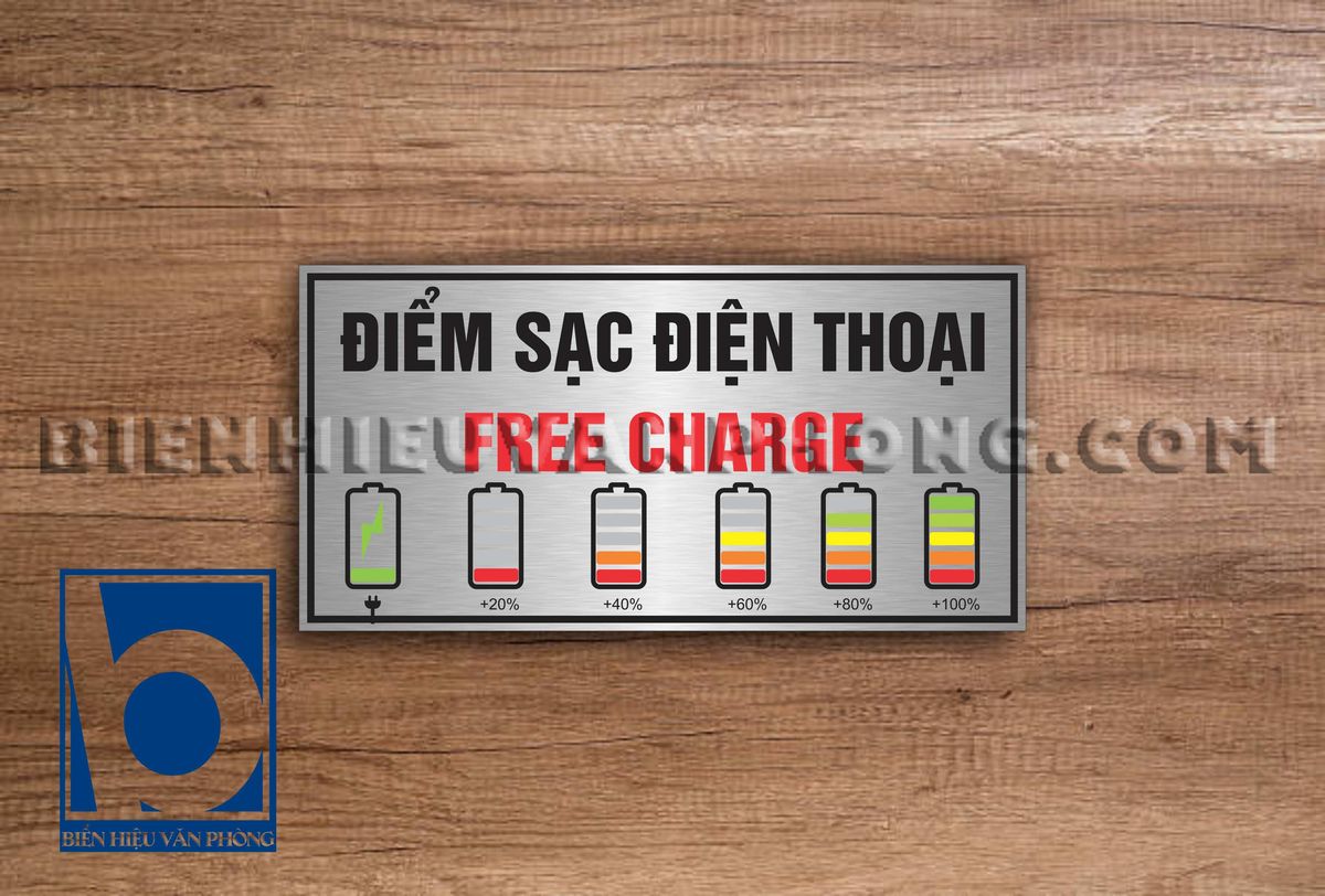 Bảng khu vực sạc điện thoại, Biển điểm sạc điện thoại