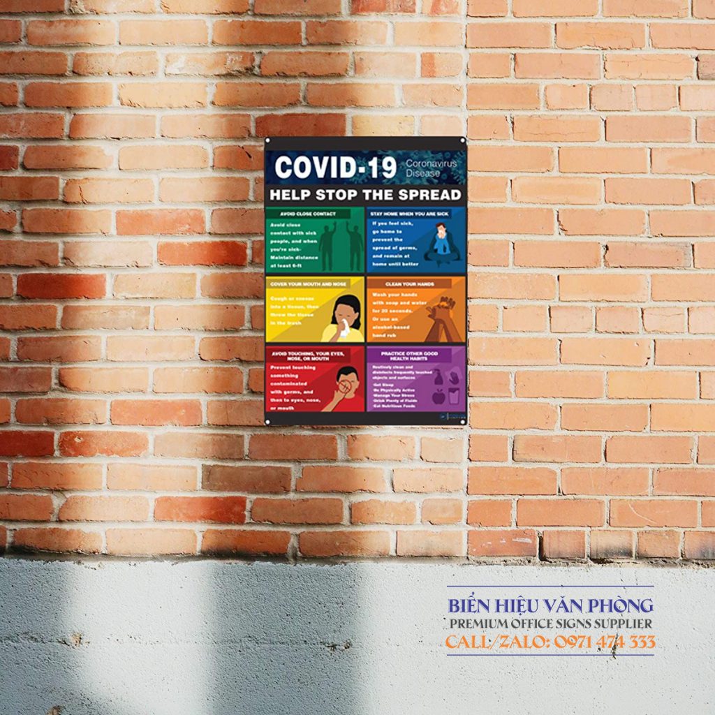 Bảng hướng dẫn COVID 19, Giúp ngăn chặn sự lây lan, Bảng chú ý phòng ngừa covid