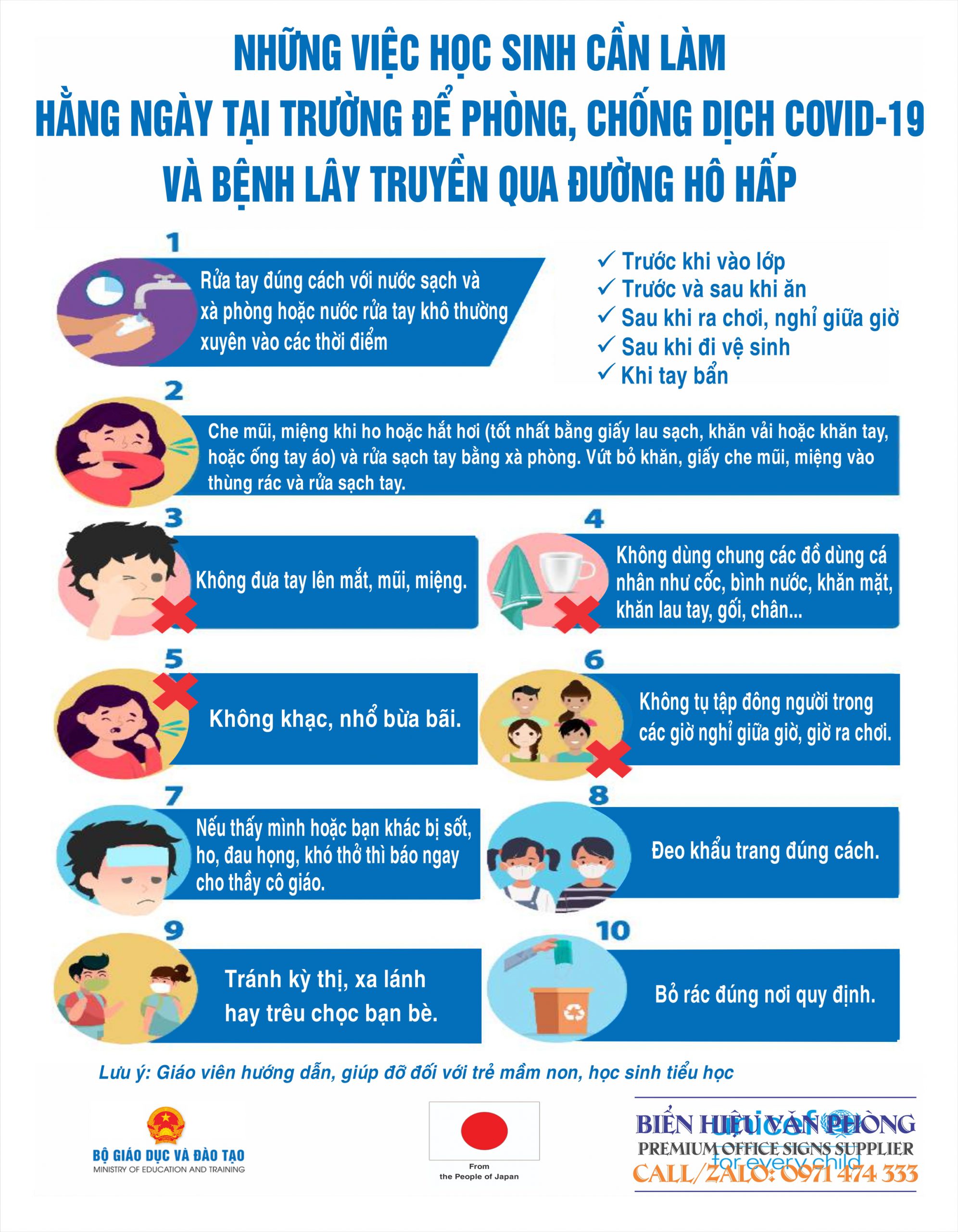 Những điều học sinh cần làm để phòng chống covid