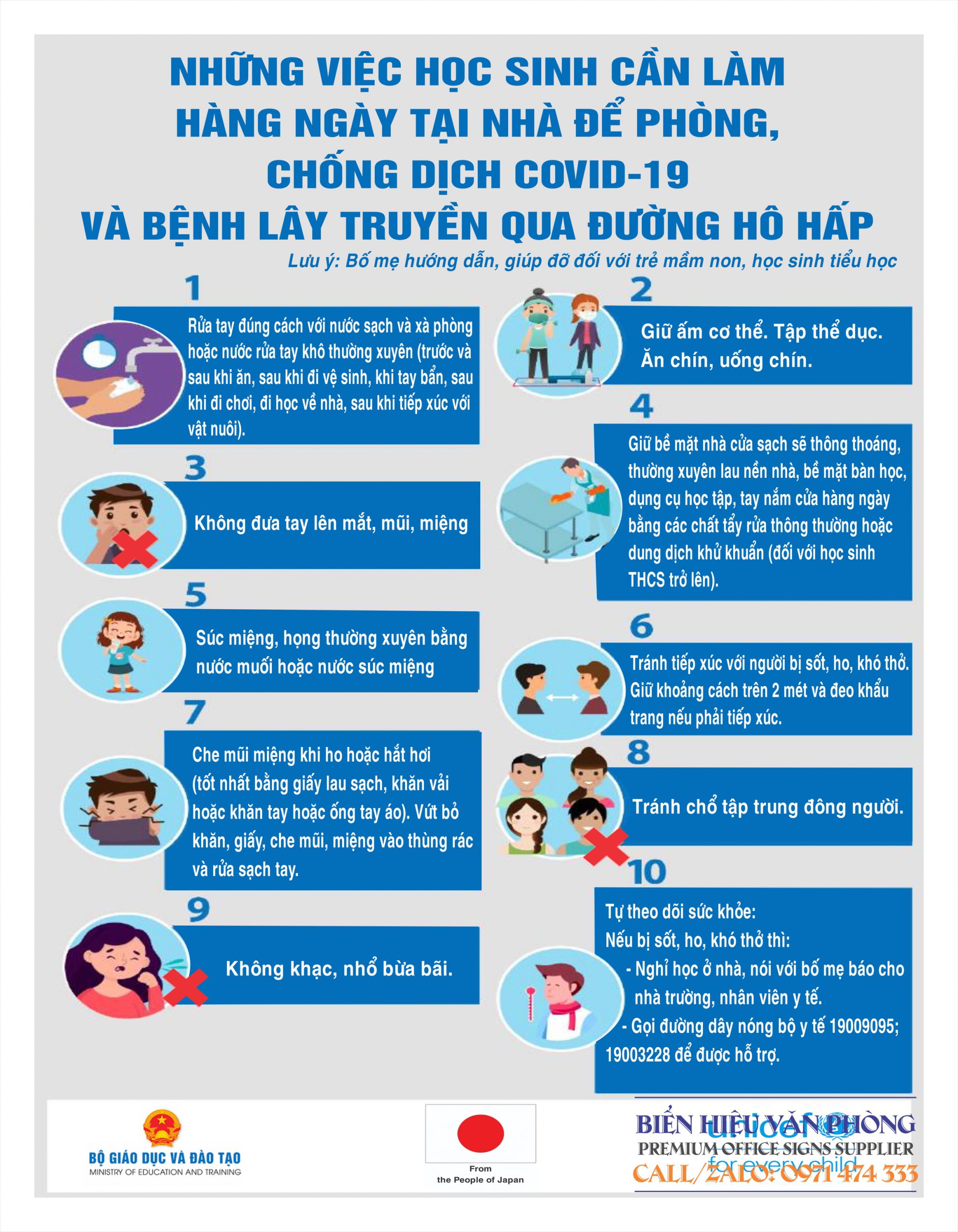 Những điều học sinh cần làm để phòng chống covid