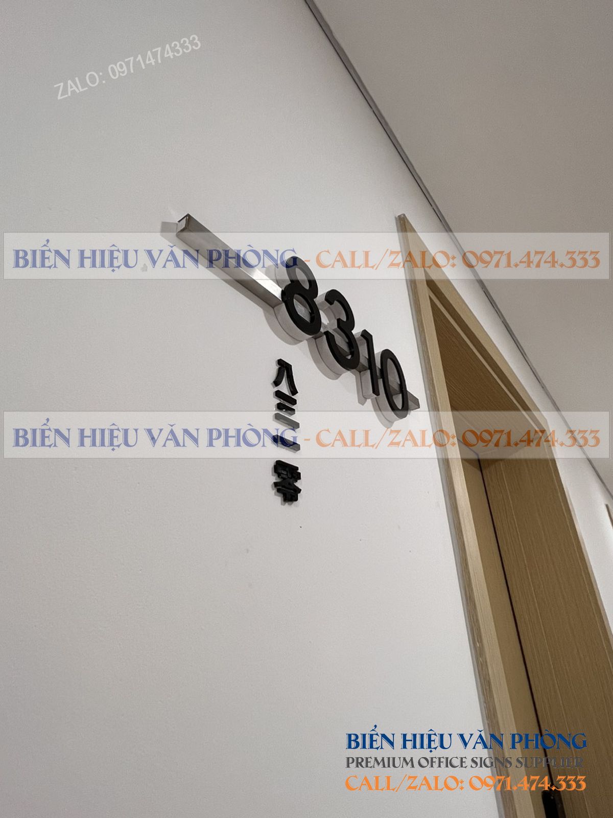 Biển số khách sạn gắn nổi, Bảng số phòng thanh inox