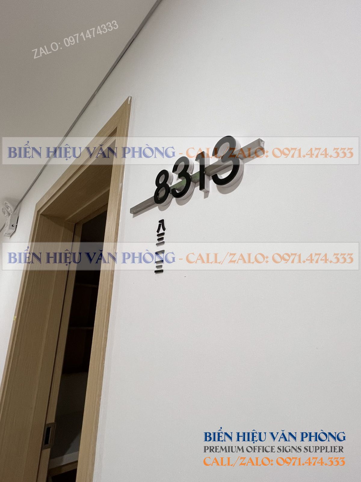 Biển số khách sạn gắn nổi, Bảng số phòng thanh inox