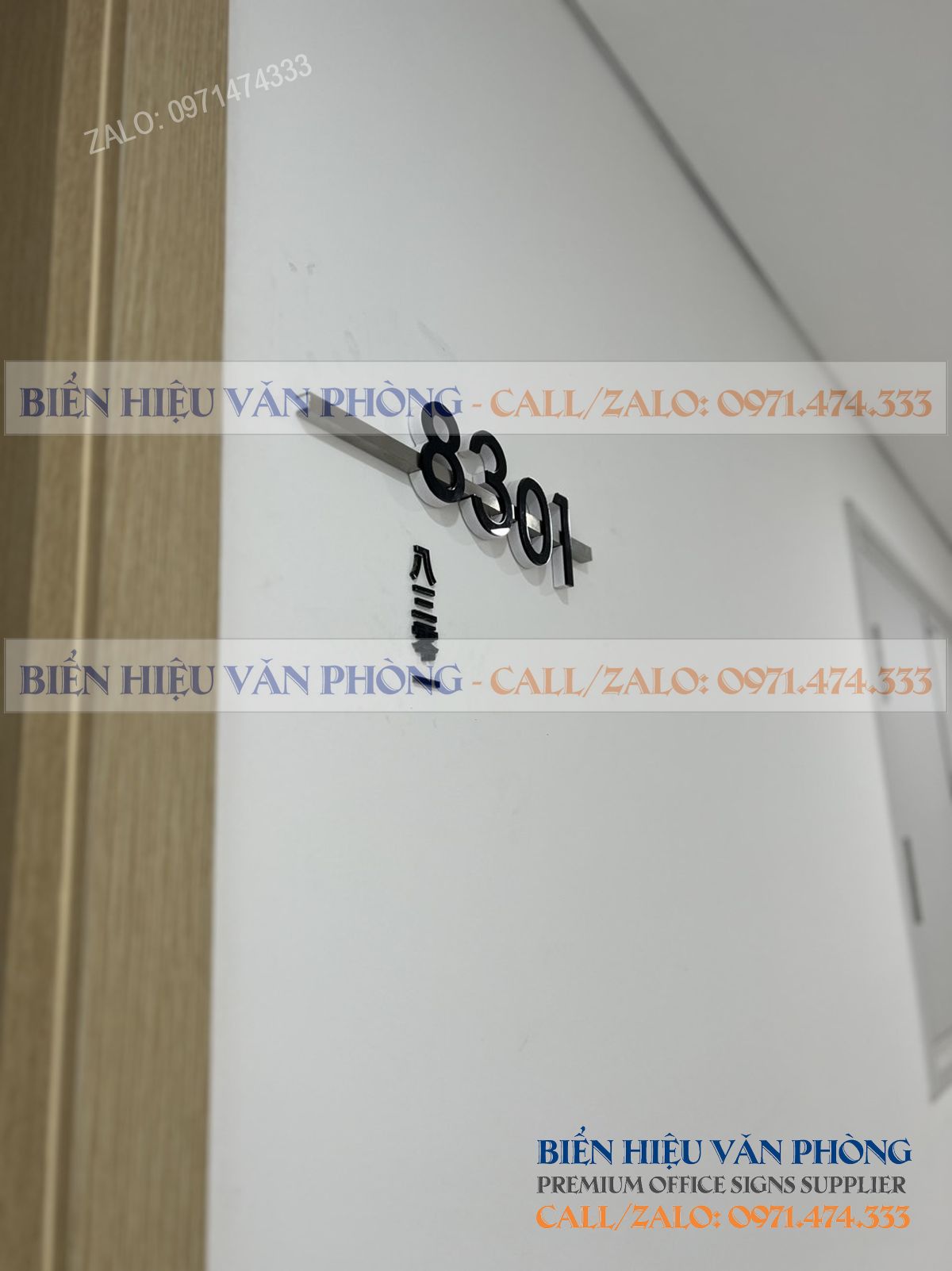 Biển số khách sạn gắn nổi, Bảng số phòng thanh inox