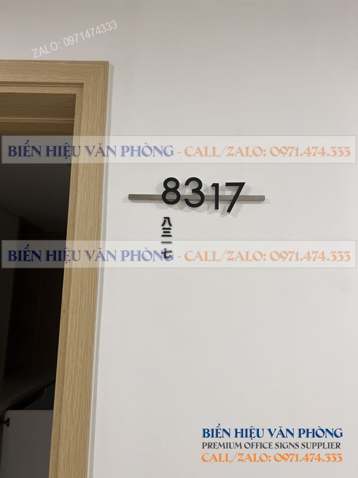 Biển số khách sạn gắn nổi