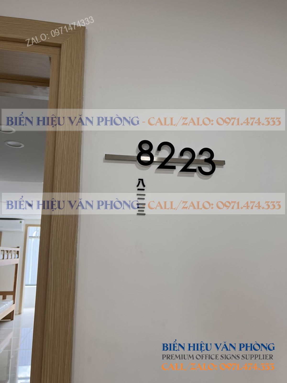 Biển số khách sạn gắn nổi