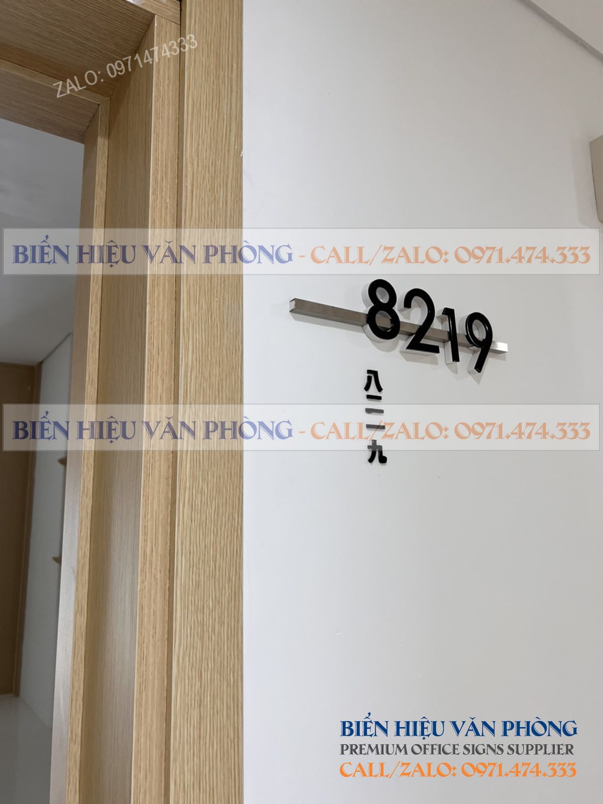 Biển số khách sạn gắn nổi