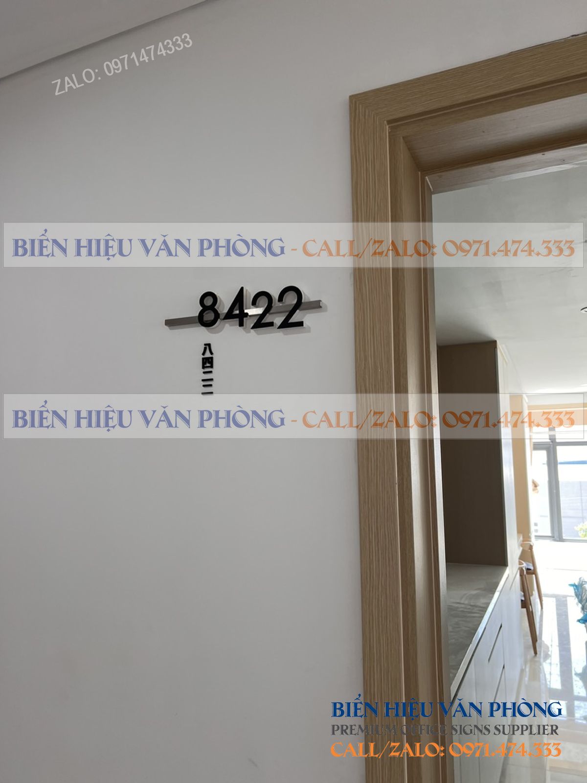 Biển số khách sạn gắn nổi