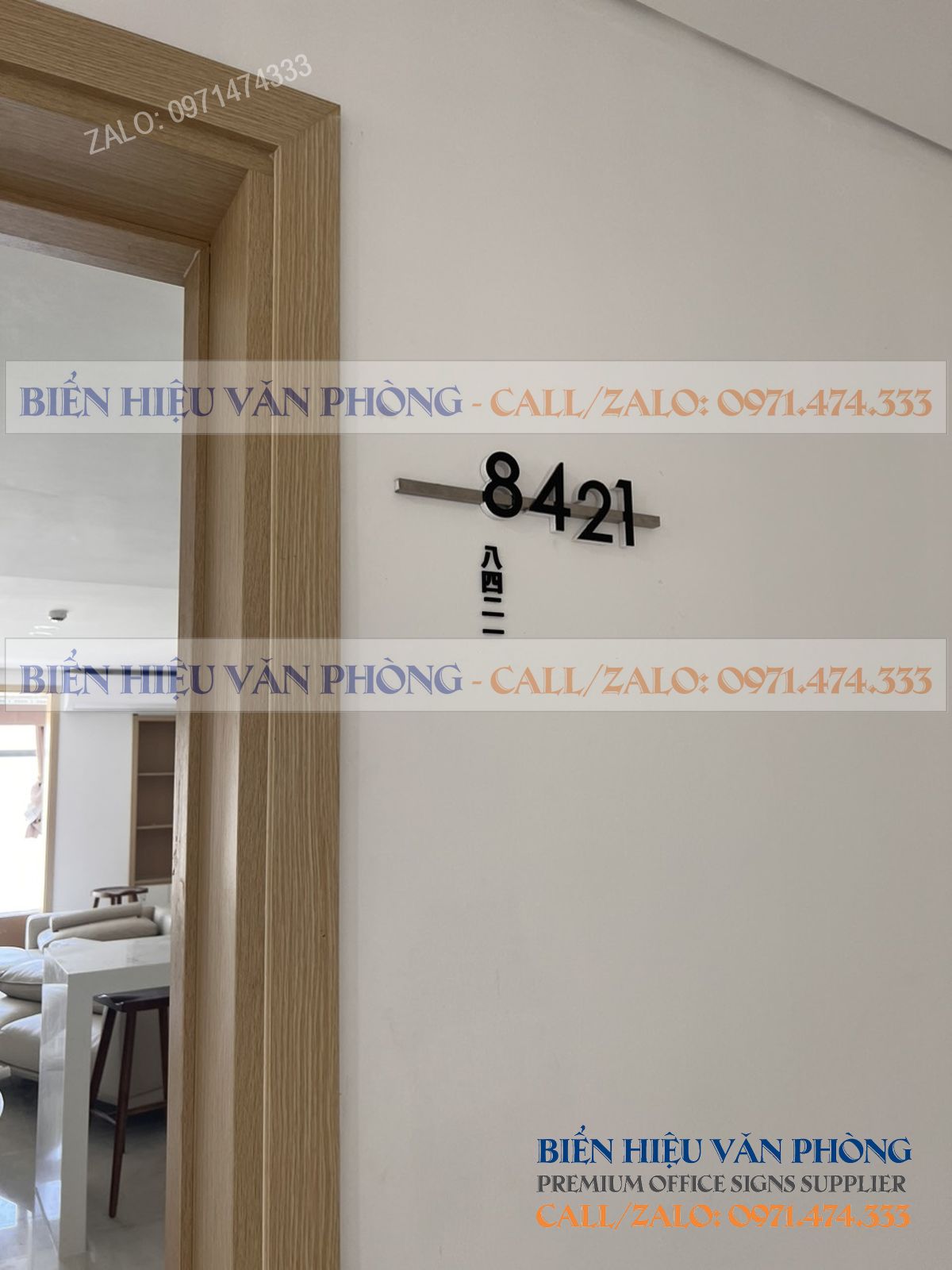Biển số khách sạn gắn nổi