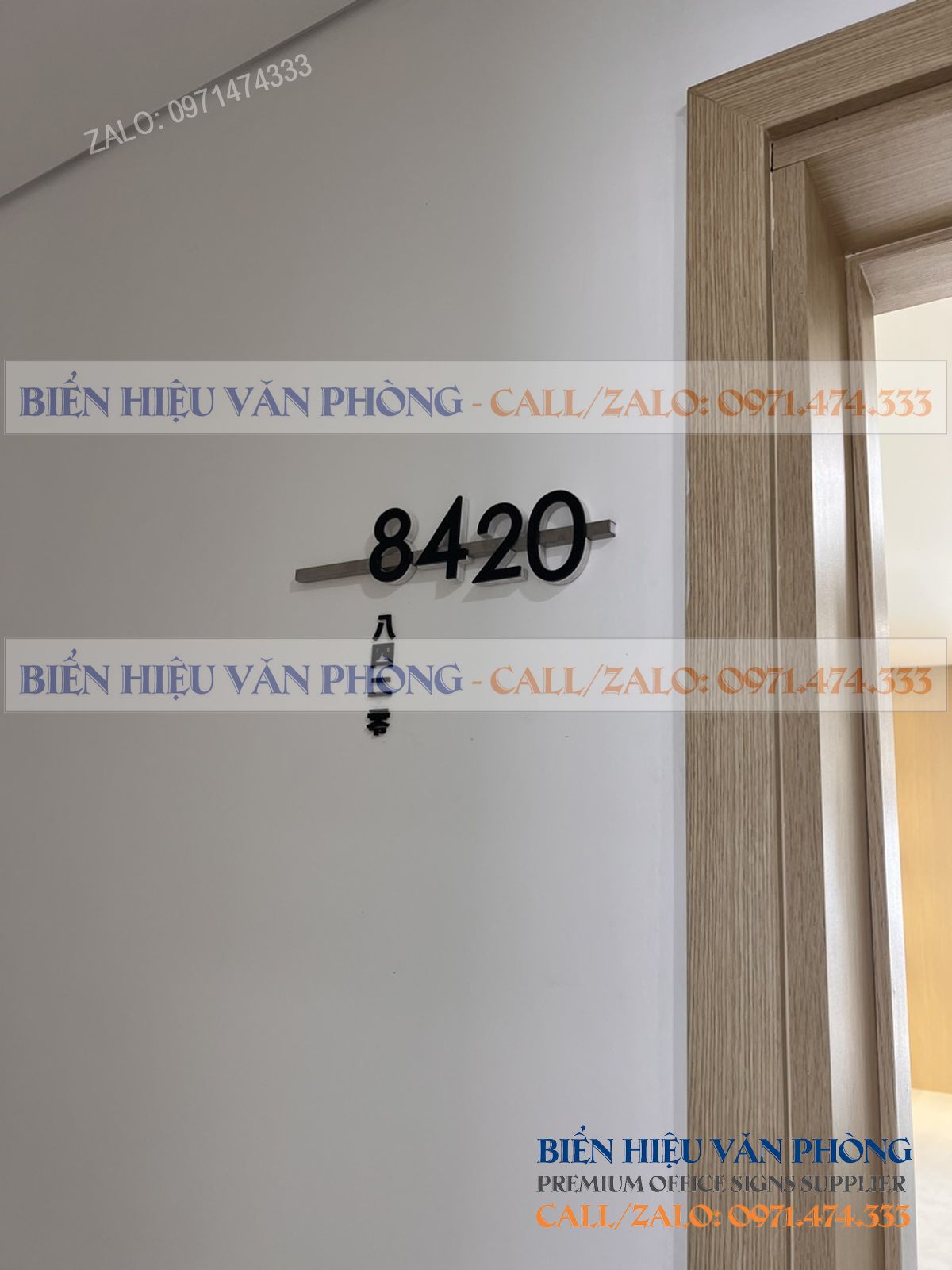 Biển số khách sạn gắn nổi