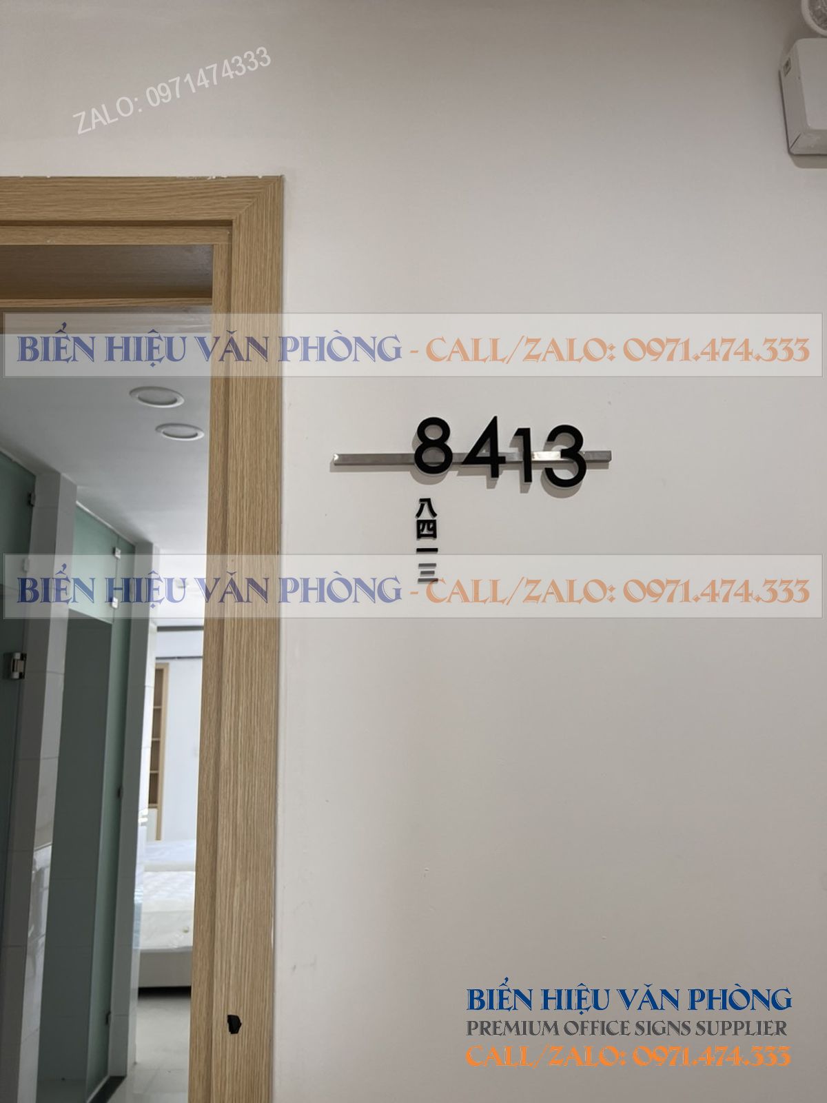 Biển số khách sạn gắn nổi