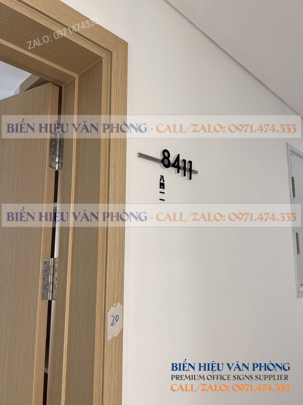 Biển số khách sạn gắn nổi