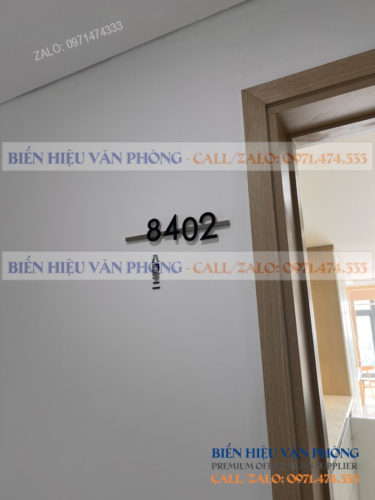 Biển số khách sạn gắn nổi